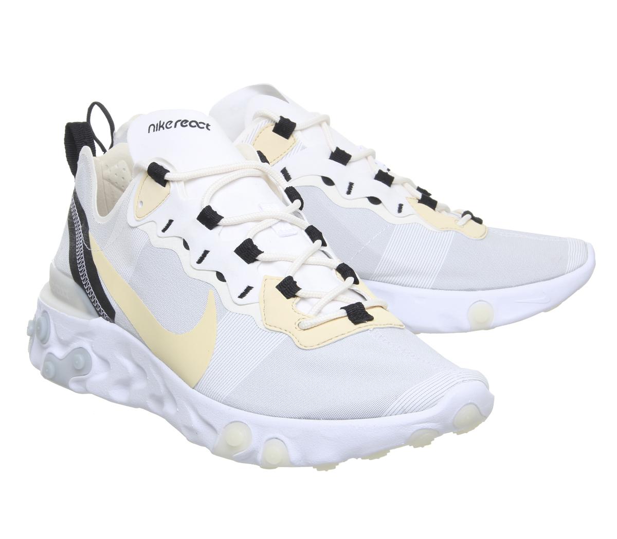 NikeElement React 55White Pale Vanilla Black Pale Ivory