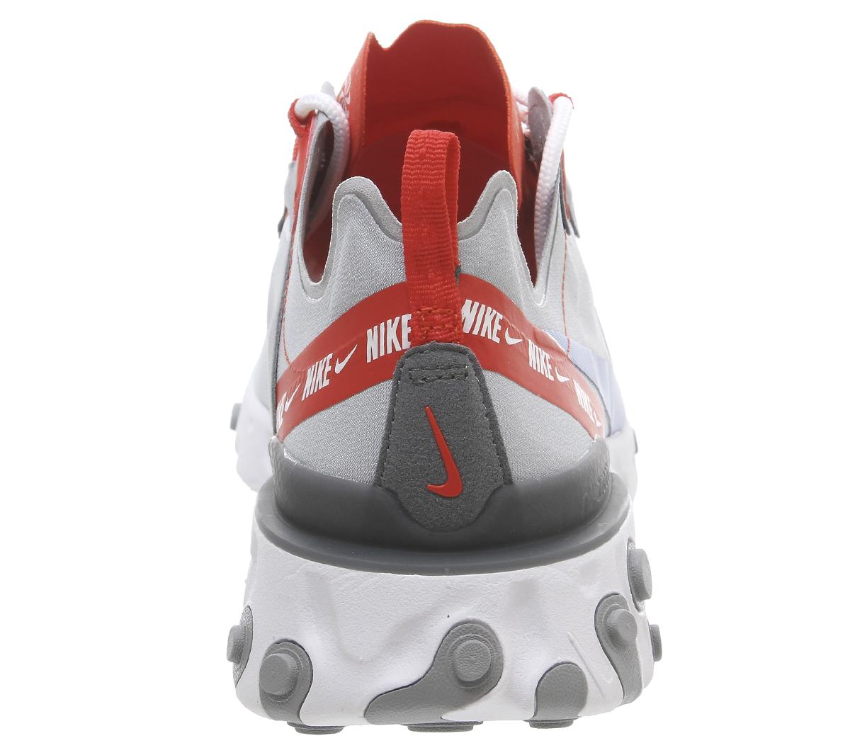 nike beige and red react element 55 trainers