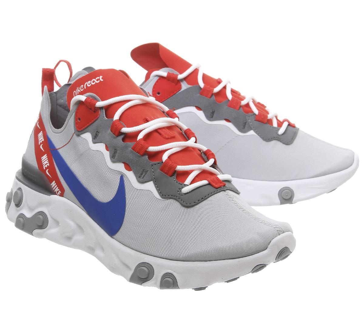 nike react element 55 red white