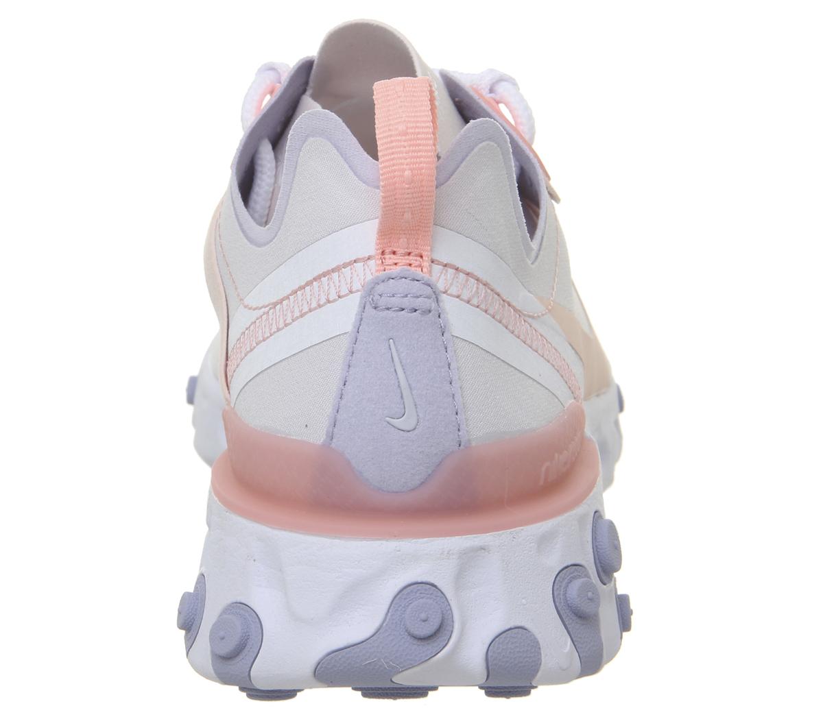 Nike React Element 55 Trainers Pale Pink Washed Coral Oxygen