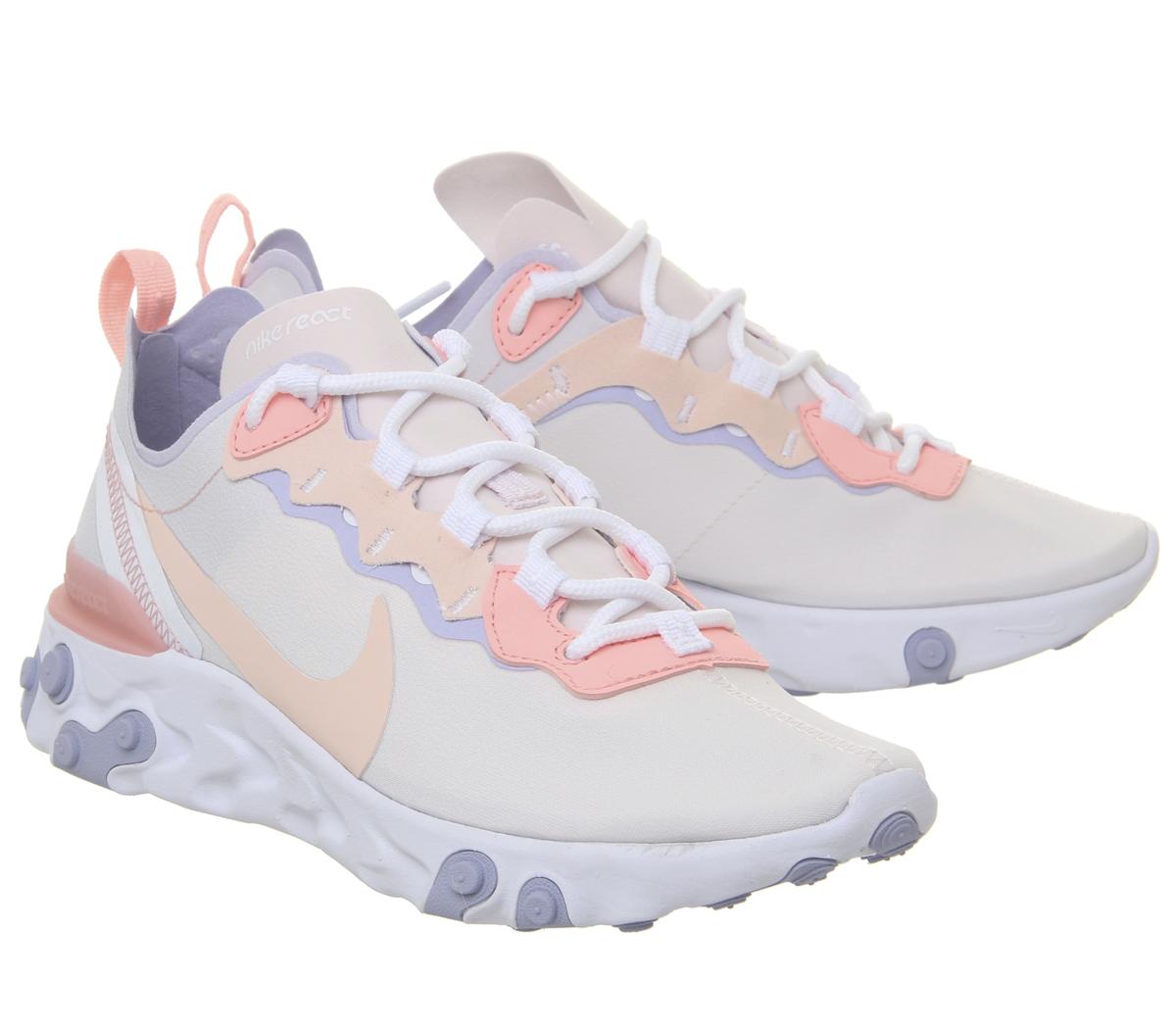 NikeElement React 55Pale Pink Washed Coral Oxygen Purple