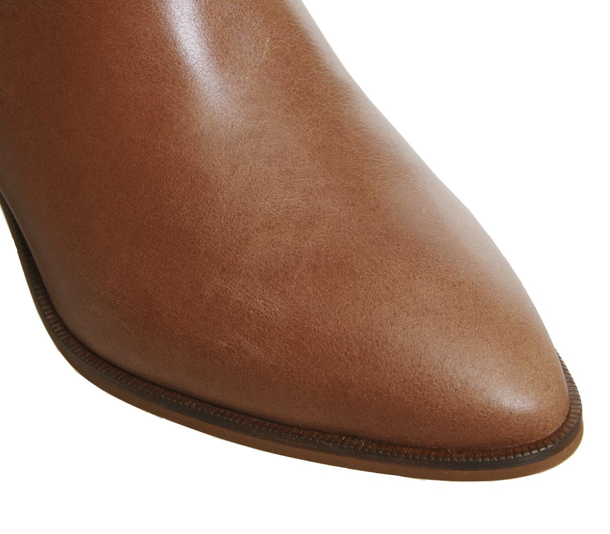 OFFICE Amarillo- Stitch Detail High Cut Boot Tan Leather - Women's ...