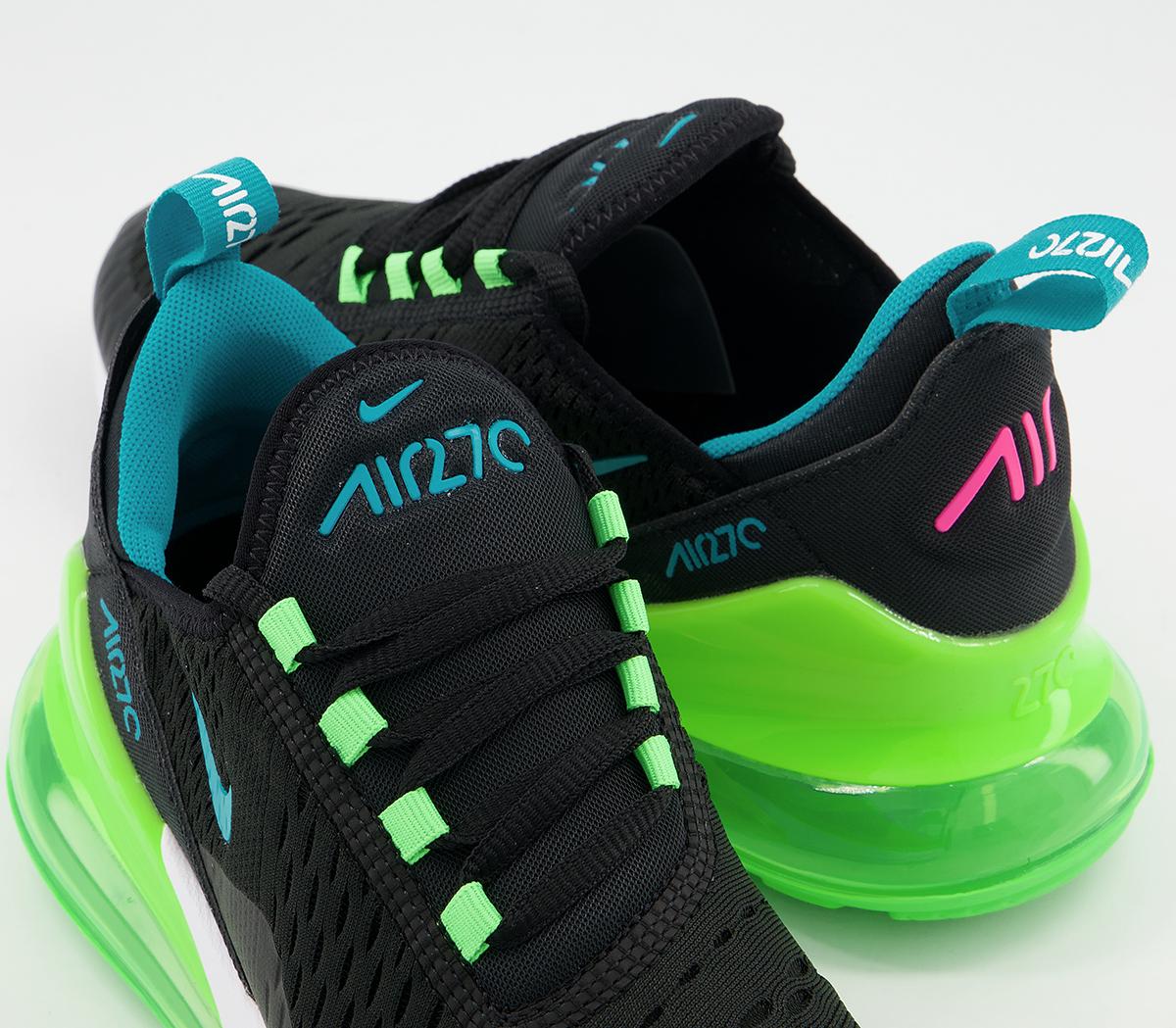air max 270 gs trainers black aquamarine green strike white