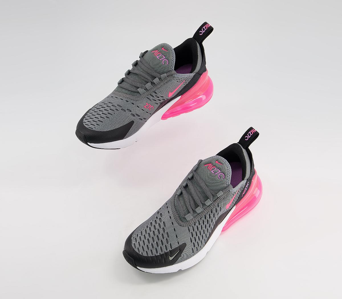 NikeAir Max 270 Gs TrainersSmoke Grey Hyper Pink Black White
