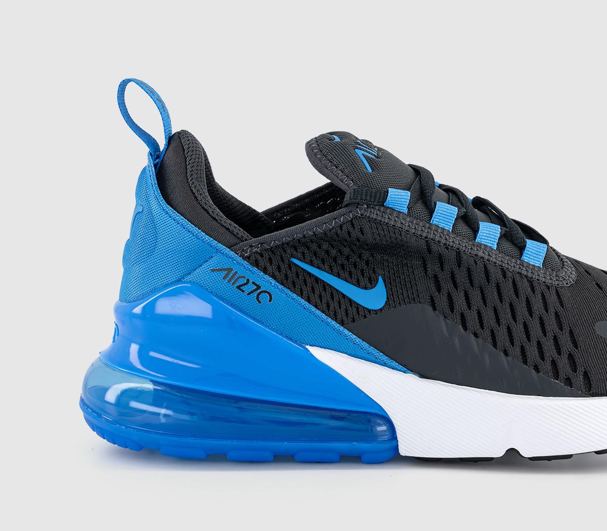 NikeAir Max 270 GS TrainersAnthracite Light Photo Blue Black White