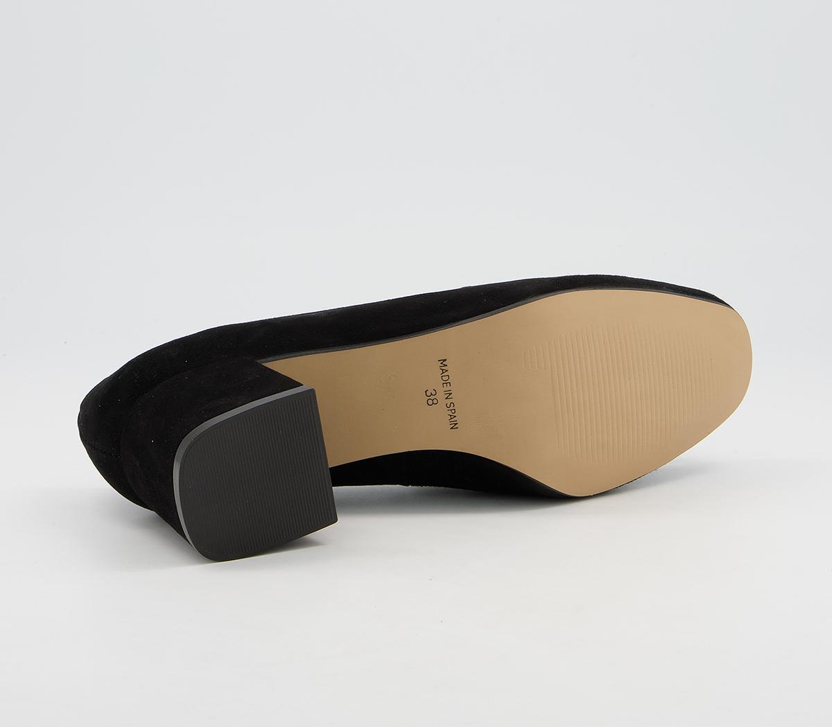 Office Move Tassel Mid Block Heels Office Move Tassel Mid Block Heels Black Suede