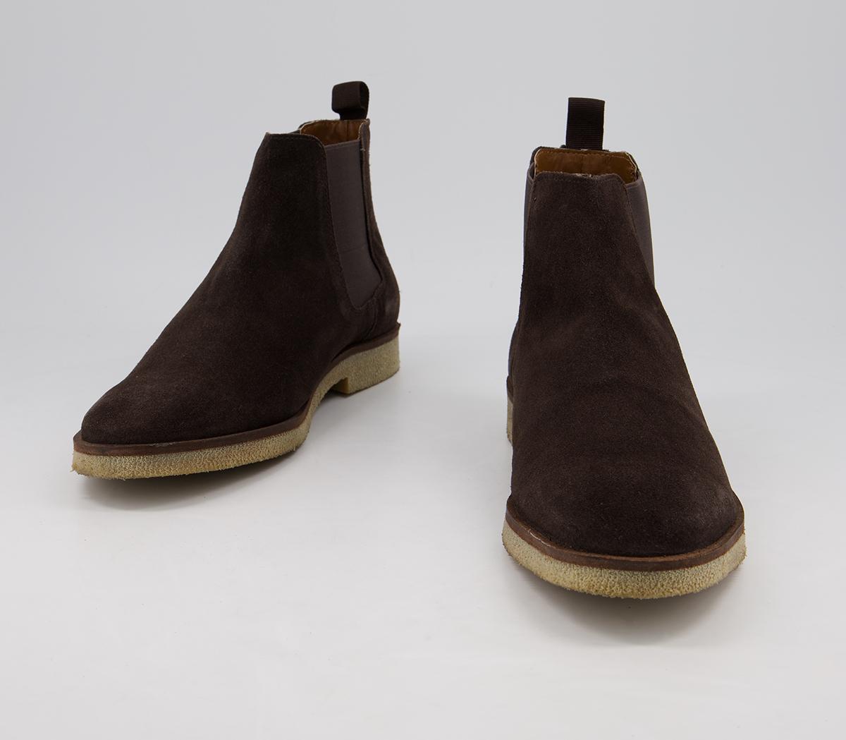 Walk London Hornchurch Chelsea Boots Brown Suede - Men display picture 3