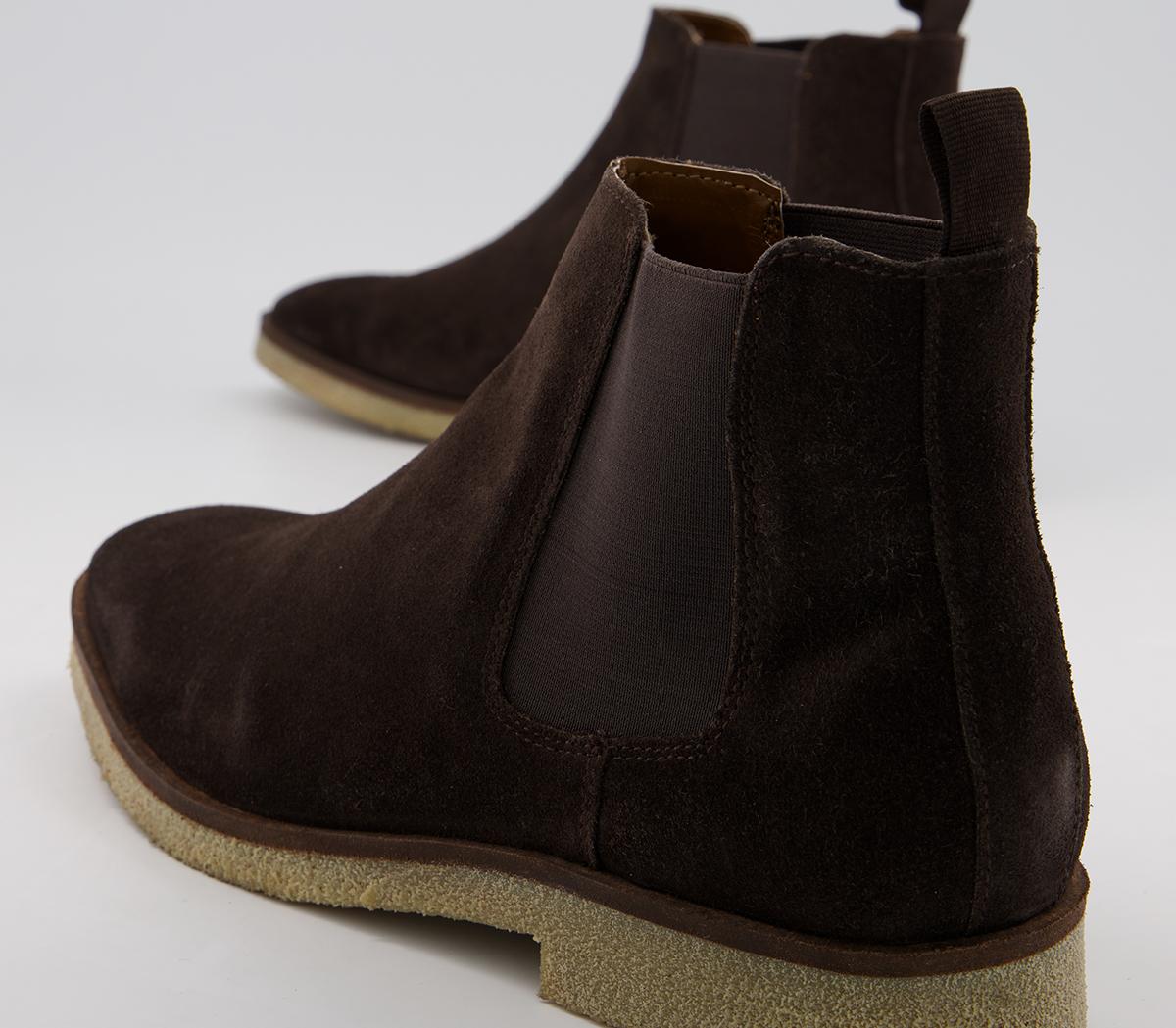 Walk London Hornchurch Chelsea Boots Brown Suede - Men display picture 2