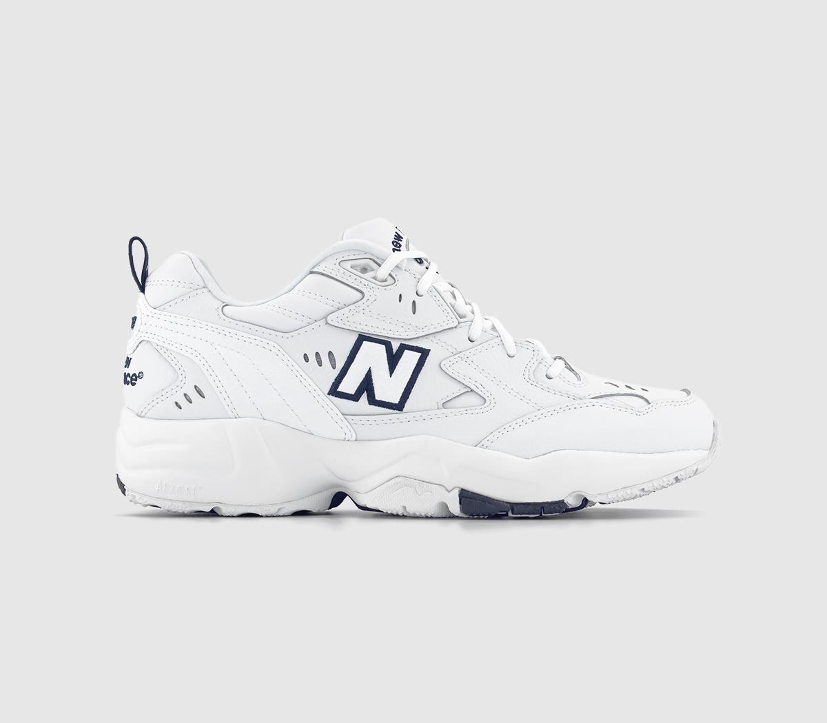 608 Trainers White Navy