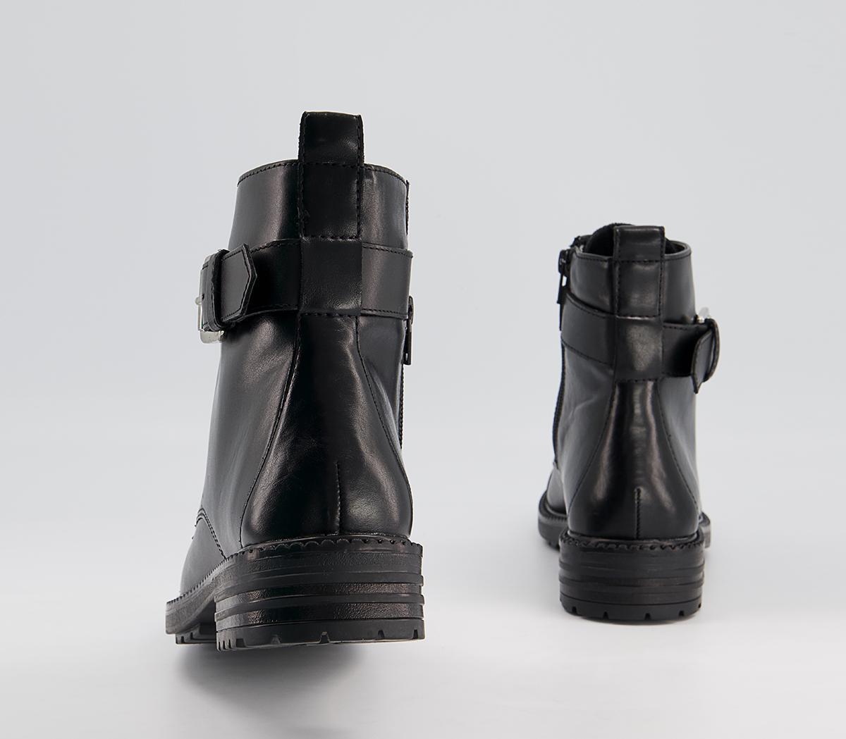 alpaca buckle lace up biker boots