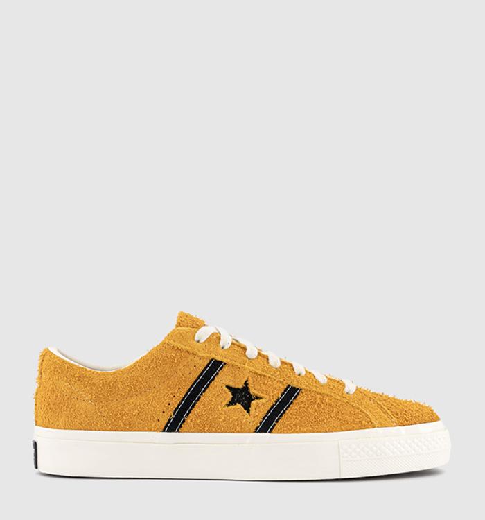 Converse One Star Academy Trainers Sunflower Gold Black Egret
