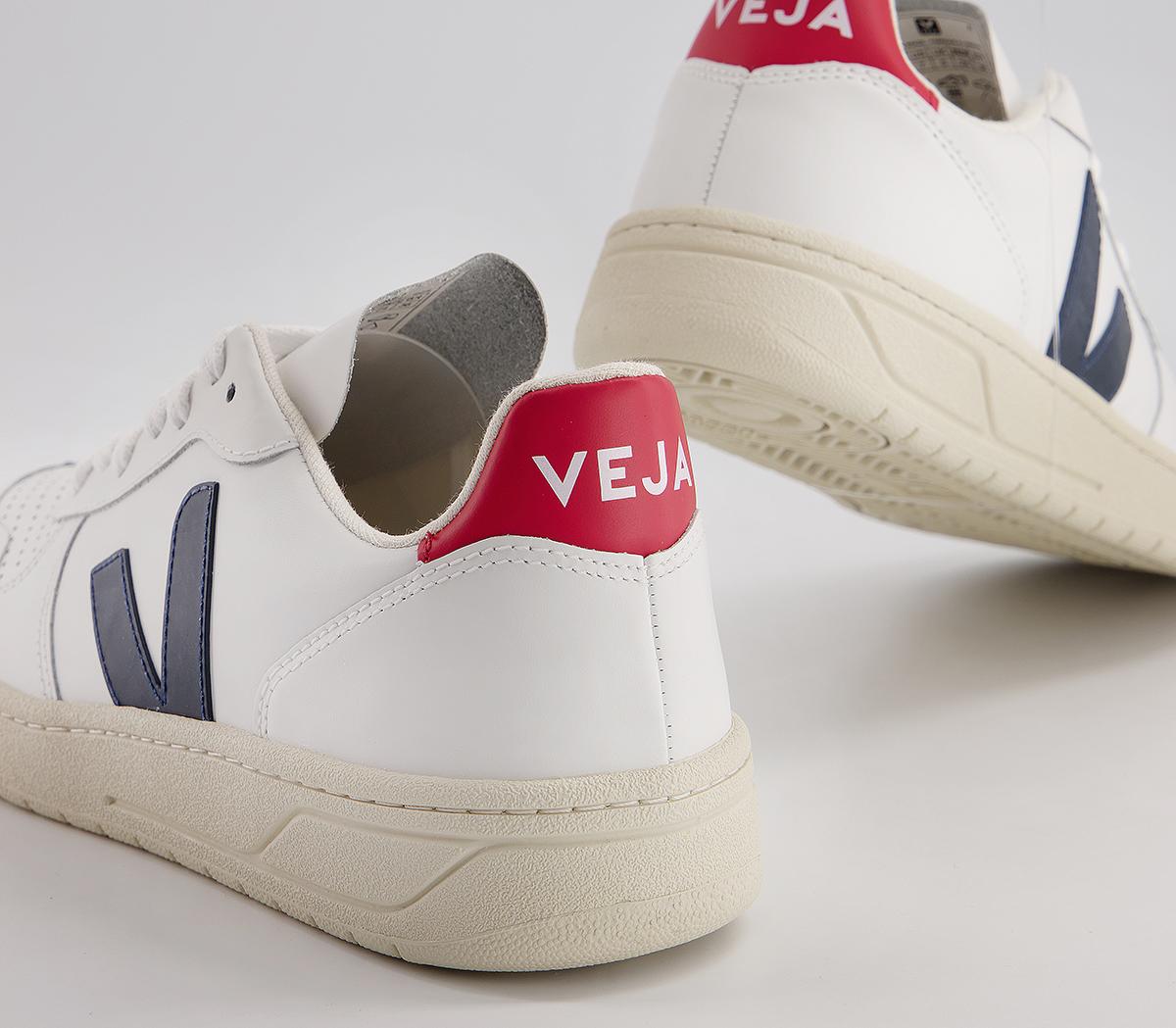 VEJAV-10 TrainersWhite Red Navy