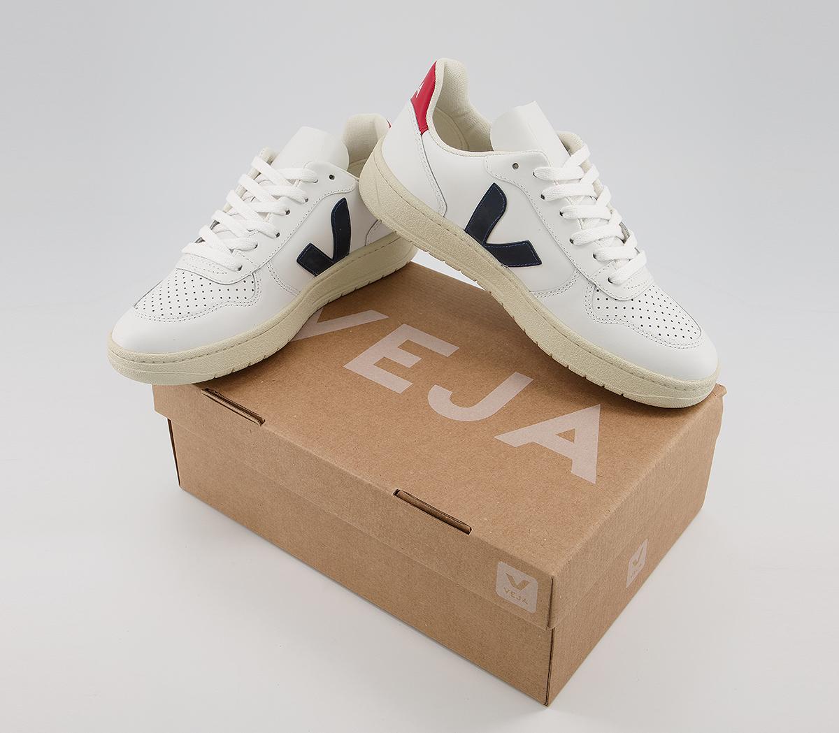 VEJAV-10 TrainersWhite Red Navy