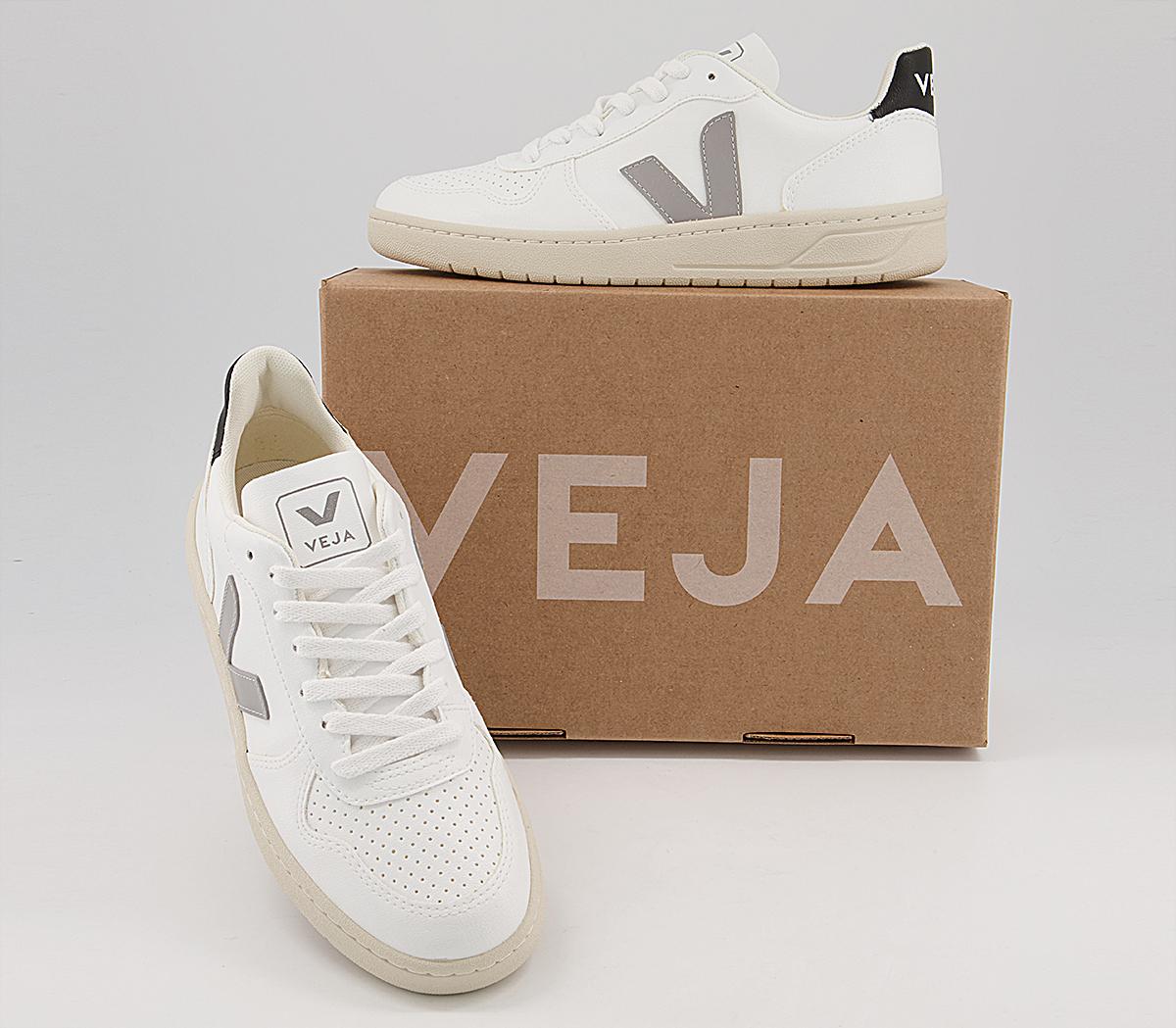 VEJA V-10 Trainers VEJA V-10 Trainers White Oxford Grey Black Vegan F