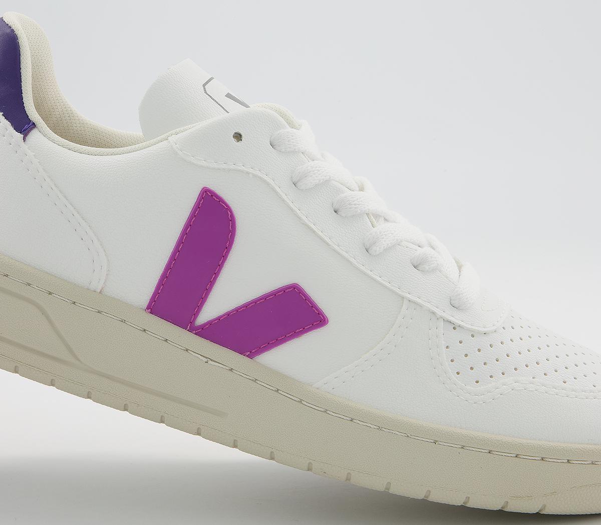 VEJA V-10 Trainers VEJA V-10 Trainers White Ultraviolet Purple Vegan F