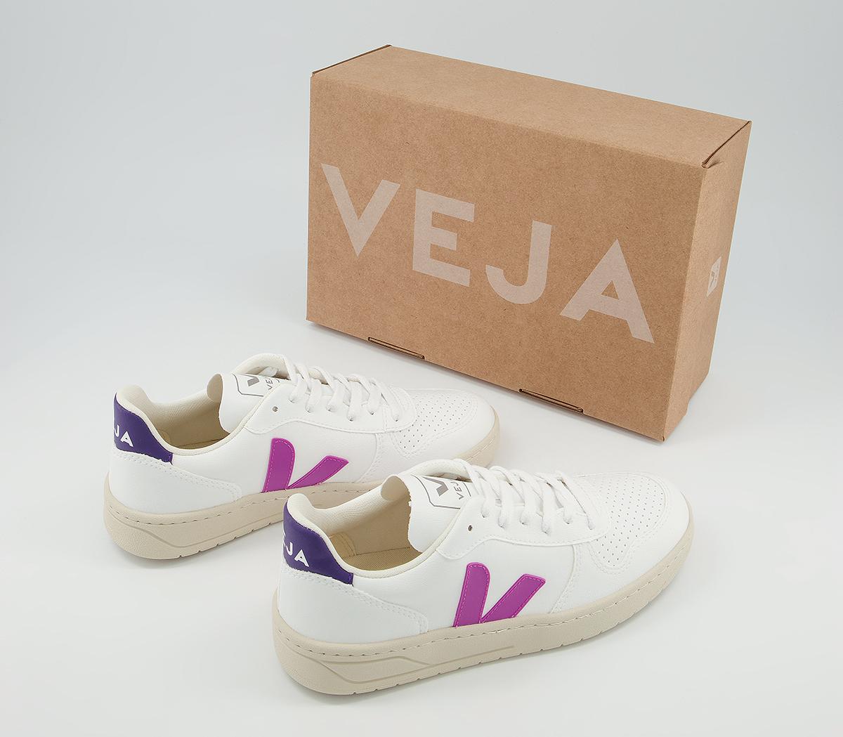 VEJA V-10 Trainers VEJA V-10 Trainers White Ultraviolet Purple Vegan F