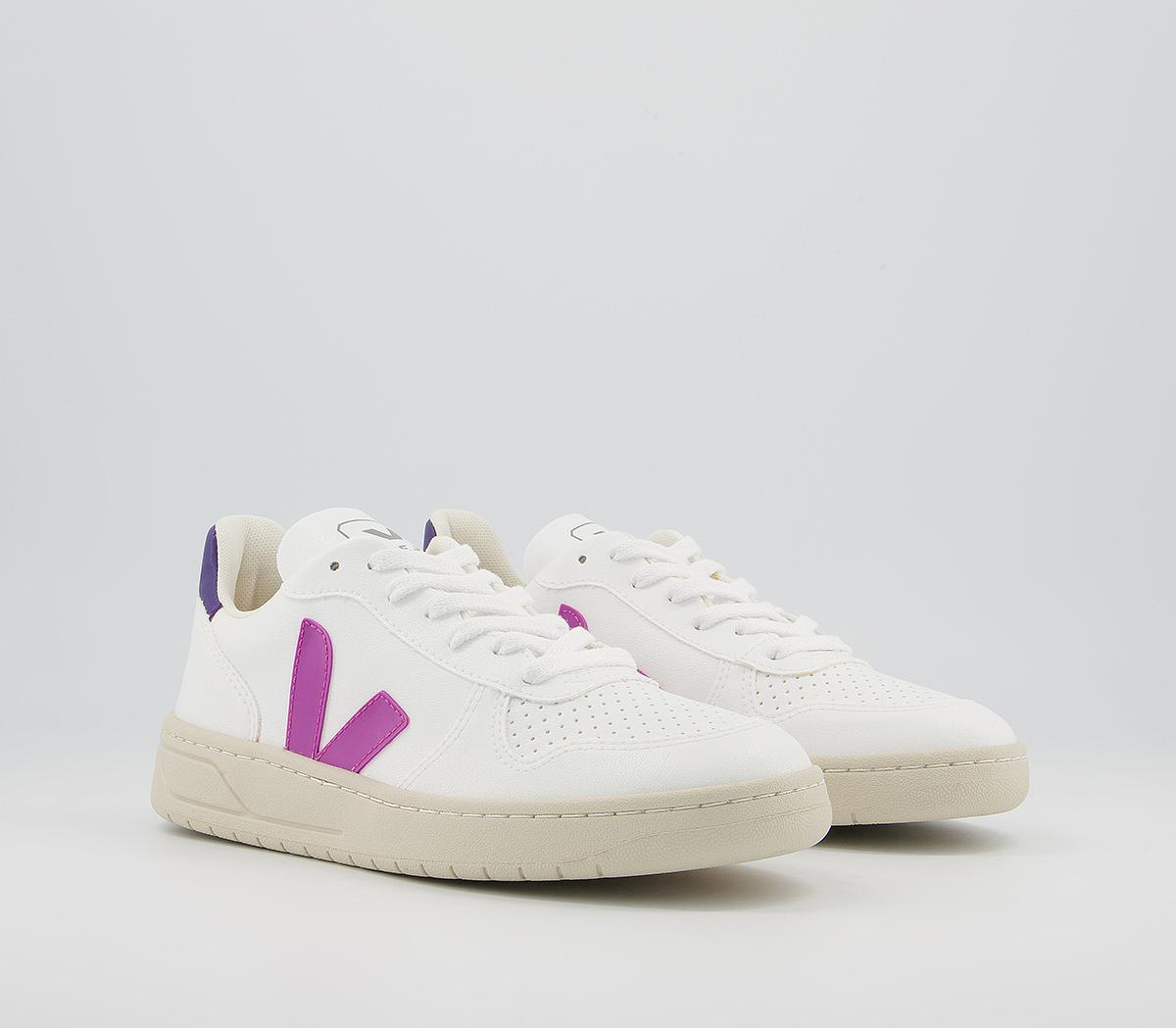 VEJA V-10 Trainers VEJA V-10 Trainers White Ultraviolet Purple Vegan F