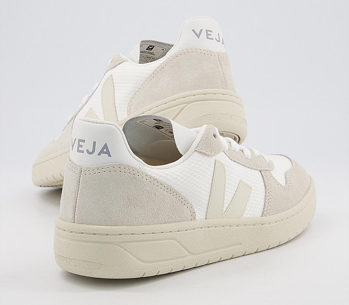 VEJA V10 Trainers White Natural Pierre F Women's Trainers