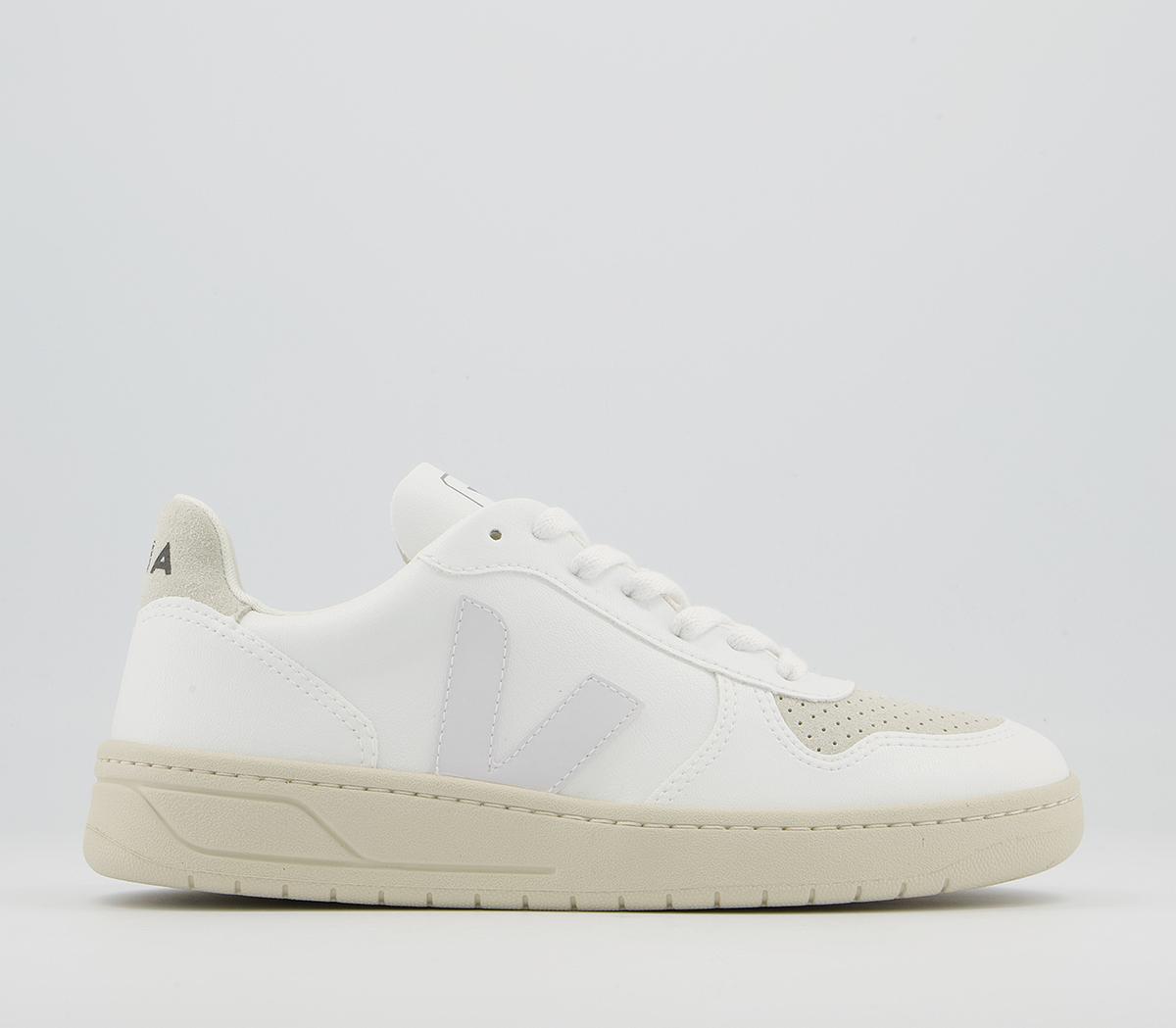VEJA V-10 Trainers Full White Natural F - Women's Trainers