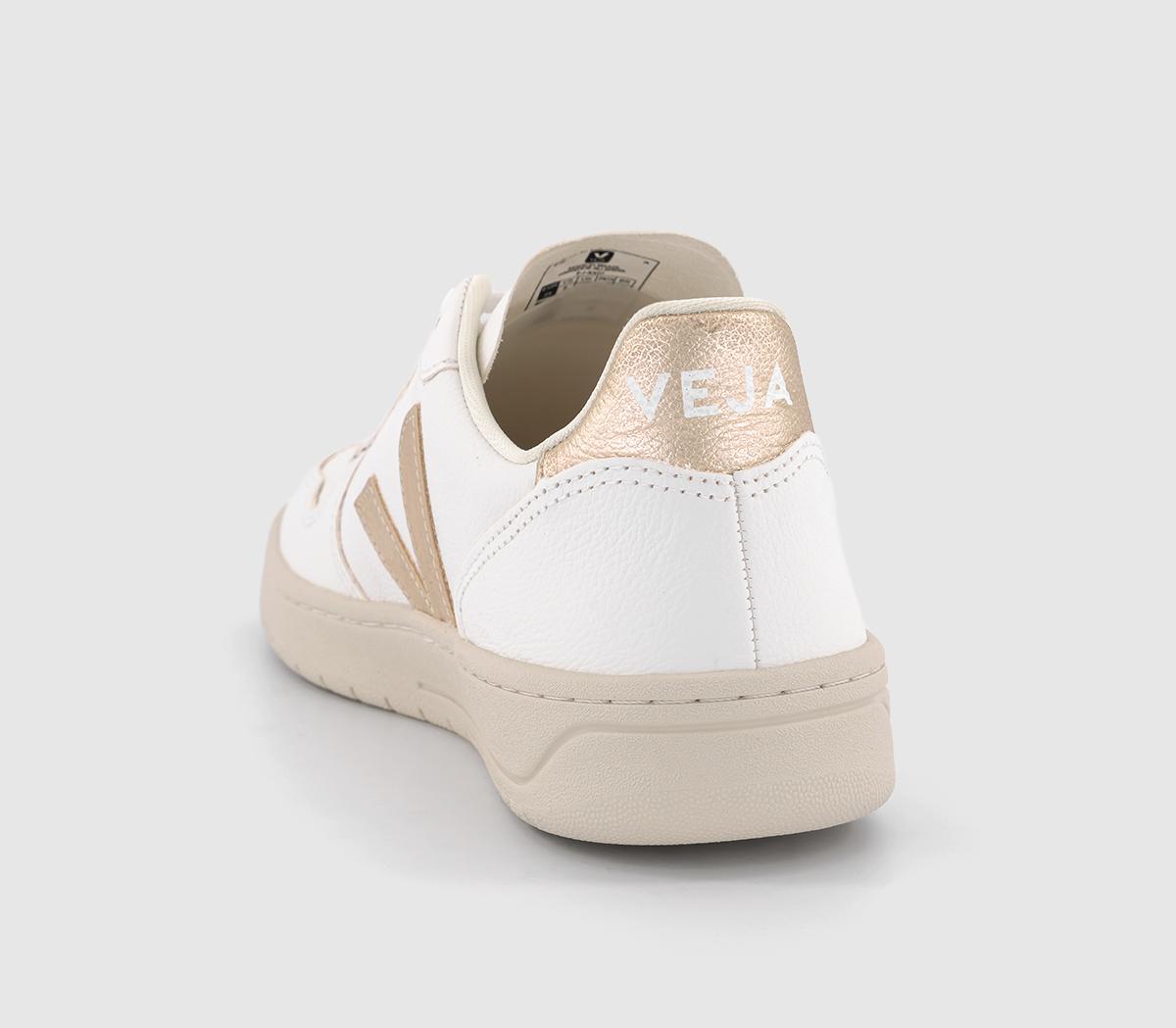 Leather White Platine Veja V10 Size Veja V 10 Chromefree In White