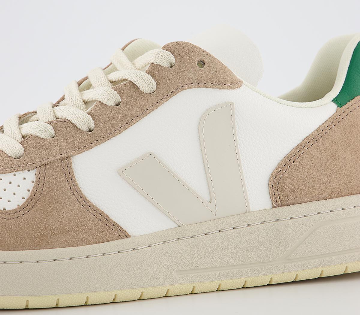 VEJA V-10 Traners VEJA V-10 Traners Extra White Sahara Emeraude F