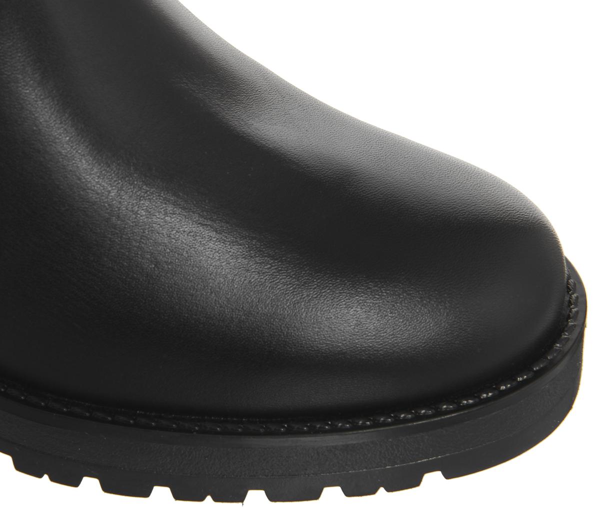 OFFICEKadi- Casual Mid Buckle Knee BootBlack Leather