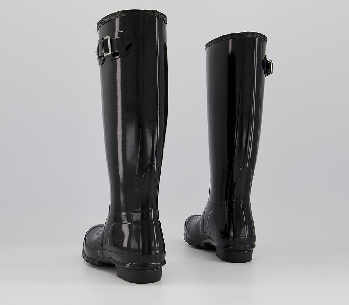 Hunter Original Tall Gloss Wellies W Hunter Original Tall Gloss Wellies W Black Gloss