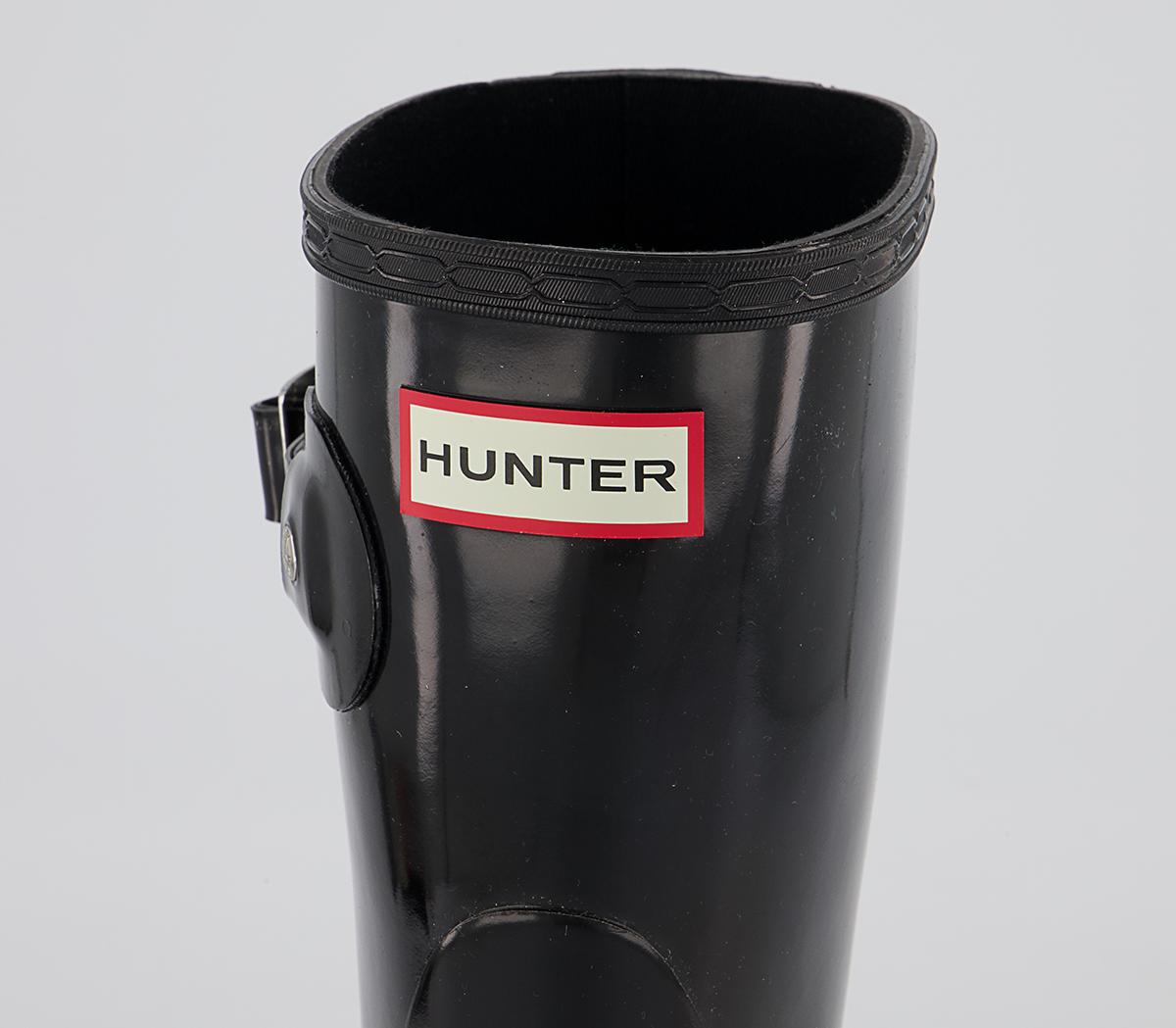 Hunter Original Short Gloss Wellies W Hunter Original Short Gloss Wellies W Black Gloss