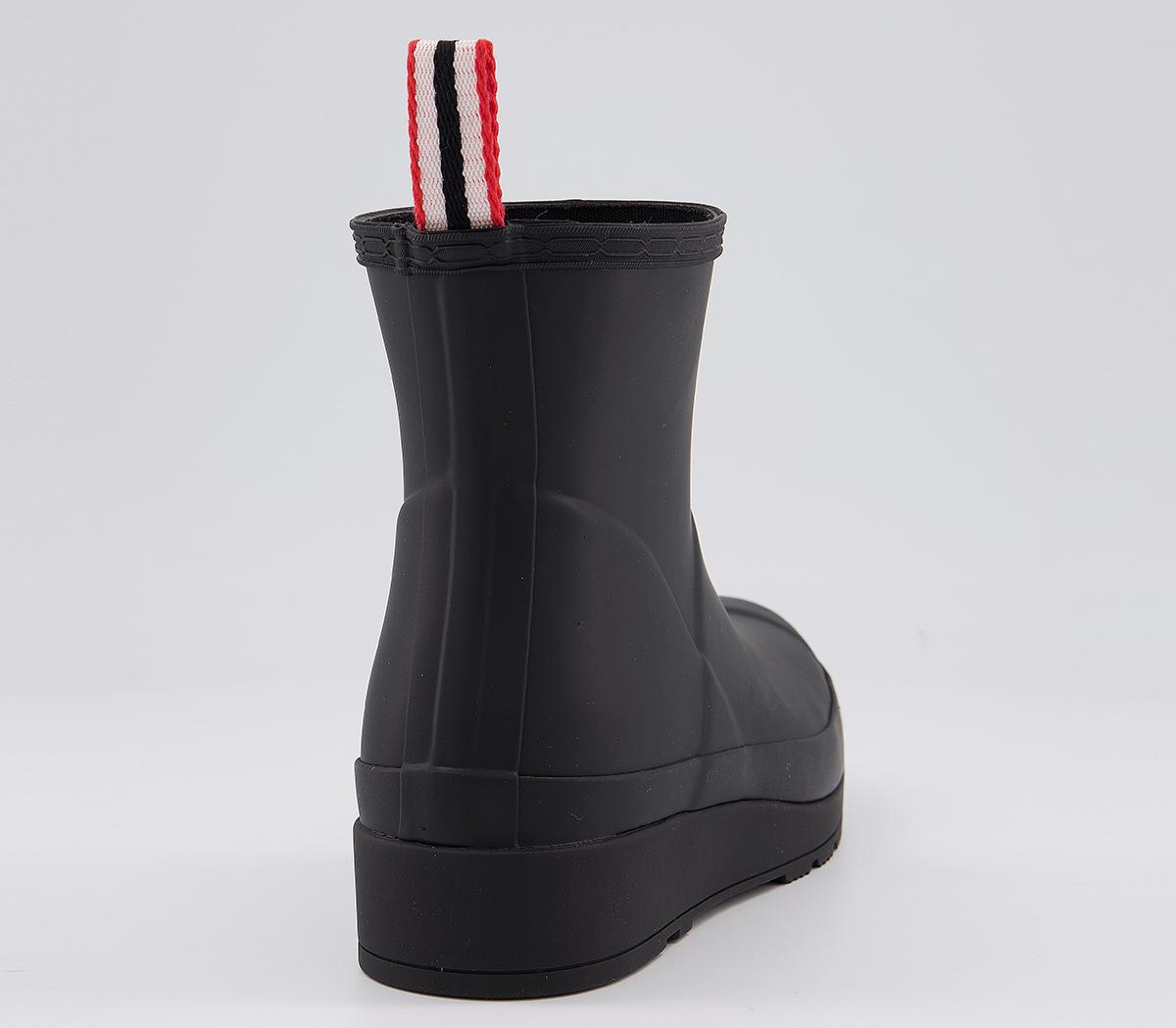 Hunter Original Play Short Boots Black Women's Ankle Boots