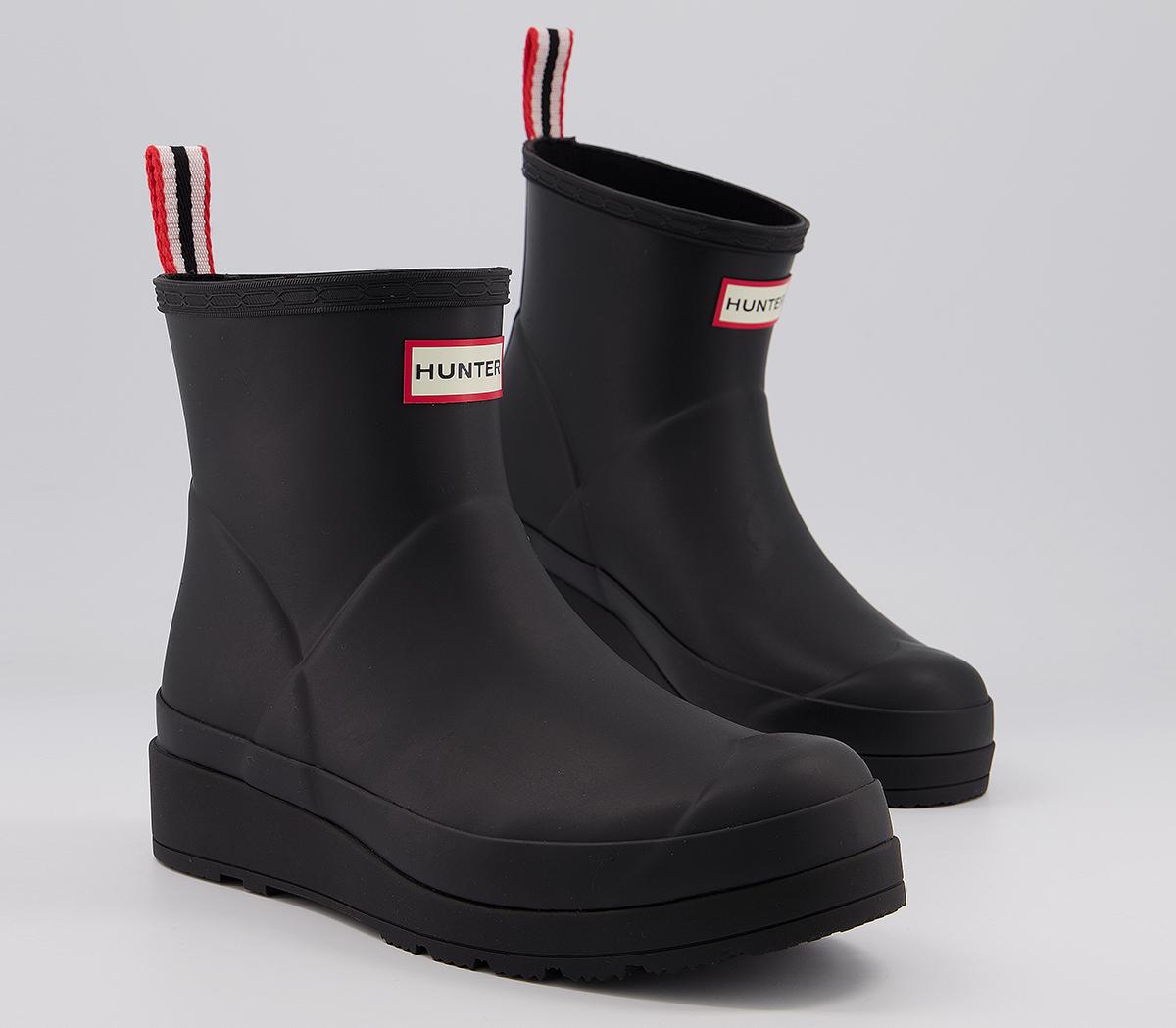 Hunter Original Play Short Boots Black Women's Ankle Boots