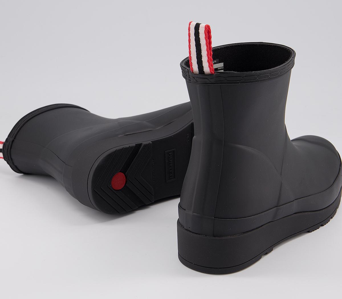 Hunter Original Play Short Boots Black Women's Ankle Boots