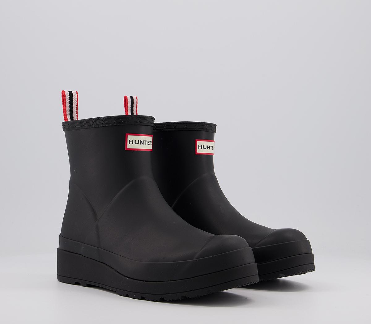 Hunter Original Play Short Boots Black Women's Ankle Boots