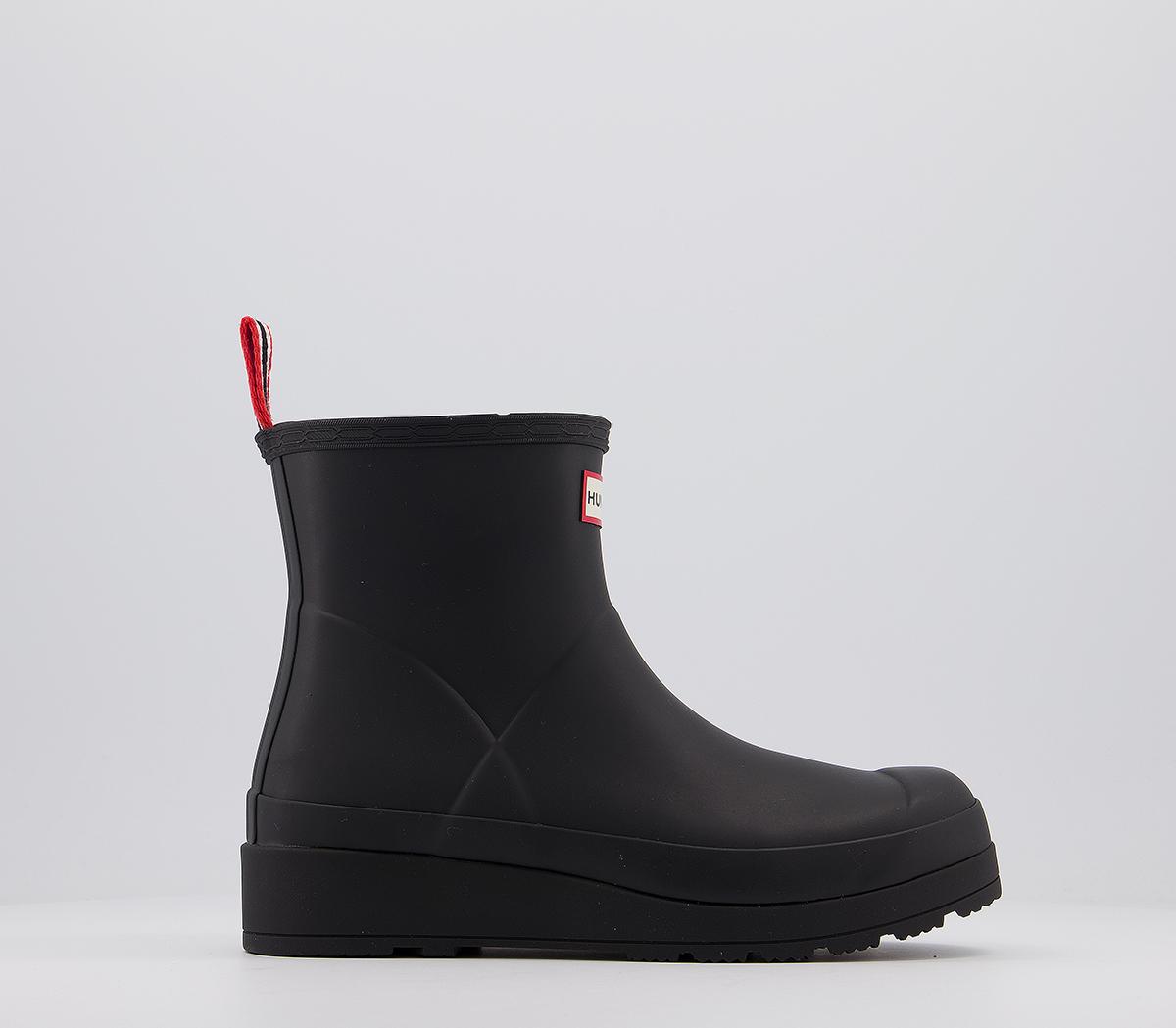 Hunter Original Play Short Boot Black - Women's Ankle Boots