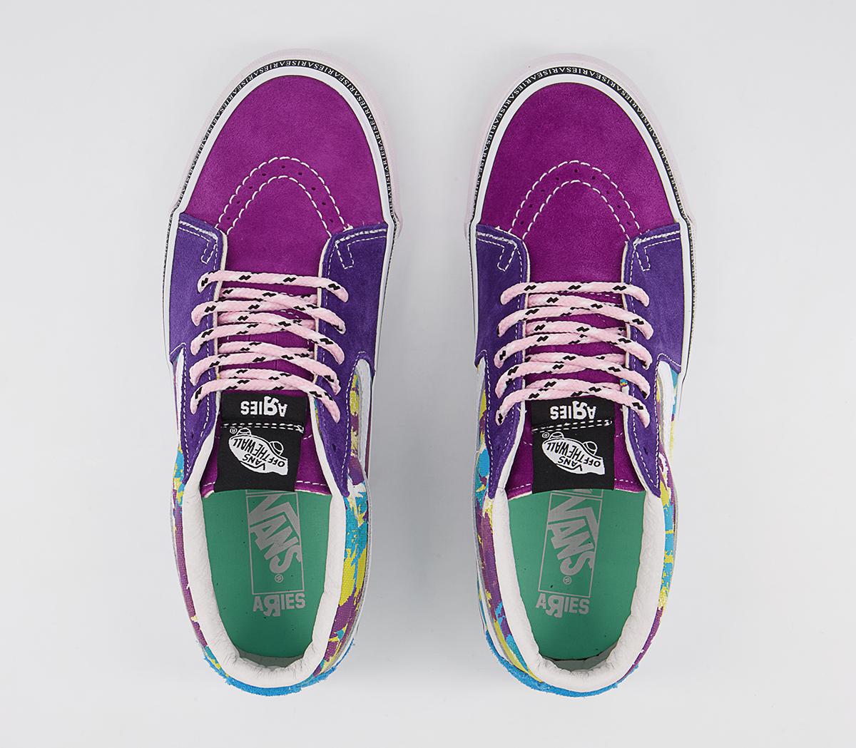 Vans Vault Og Sk8 Mid Lx Trainers Vans Vault Og Sk8 Mid Lx Trainers Aries Weed Bright