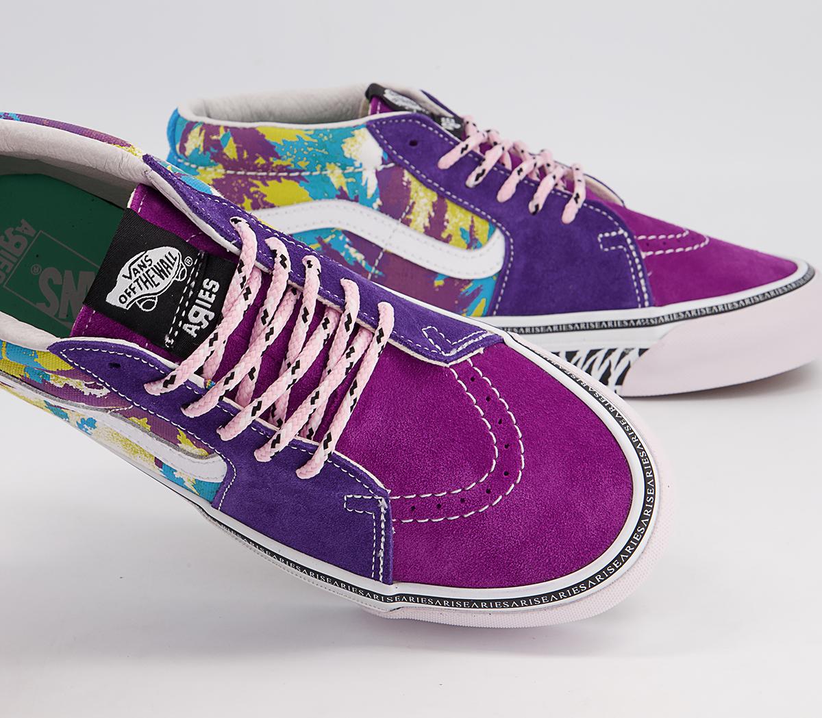 Vans Vault Og Sk8 Mid Lx Trainers Vans Vault Og Sk8 Mid Lx Trainers Aries Weed Bright