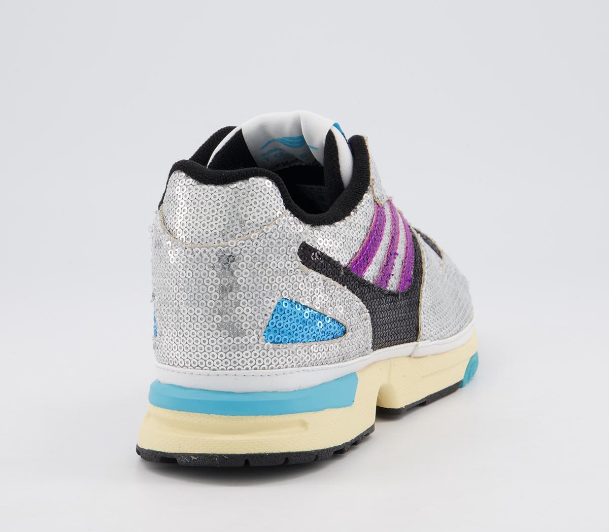 adidas Zx 4000 Trainers Black Silver Purple Sequin Women's Trainers