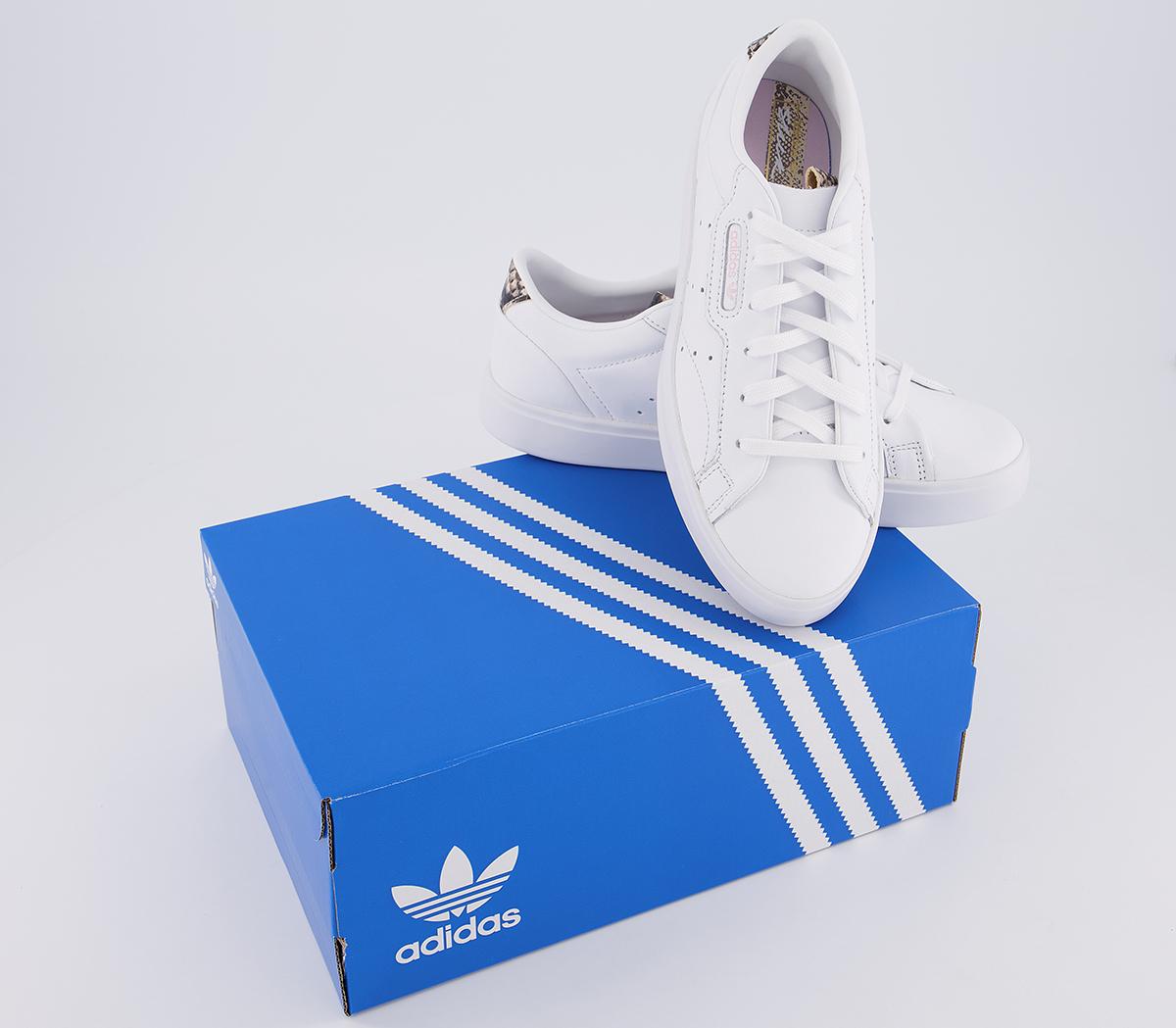 adidas Sleek White Clear Pink Snake Print Exclusive - Unisex Sports