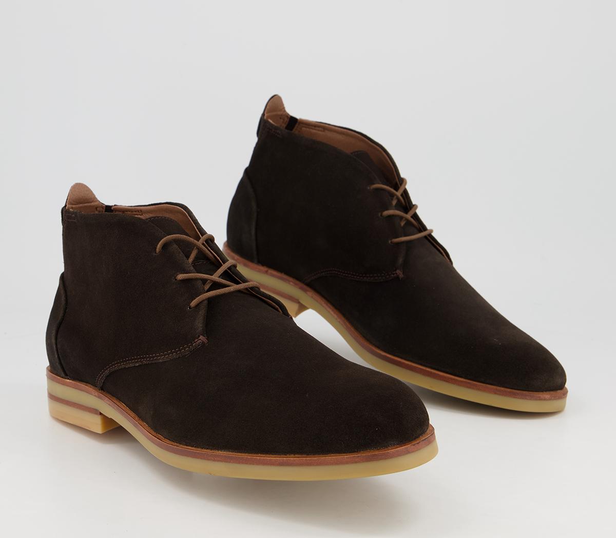 Hudson London Bedlington Chukka Boots Dark Brown Suede - Men’s Boots