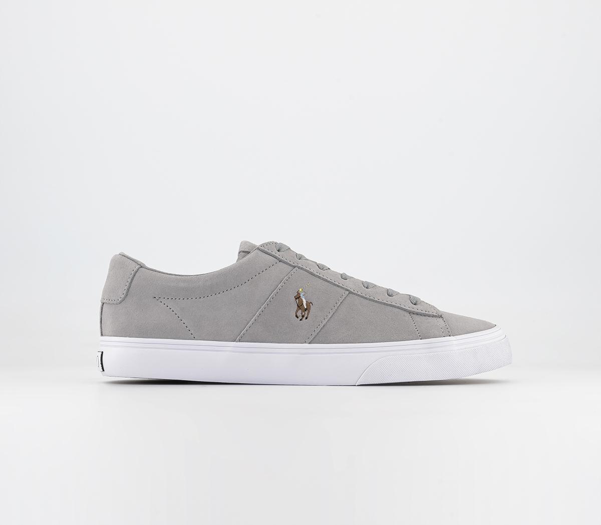 Grey ralph lauren on sale trainers