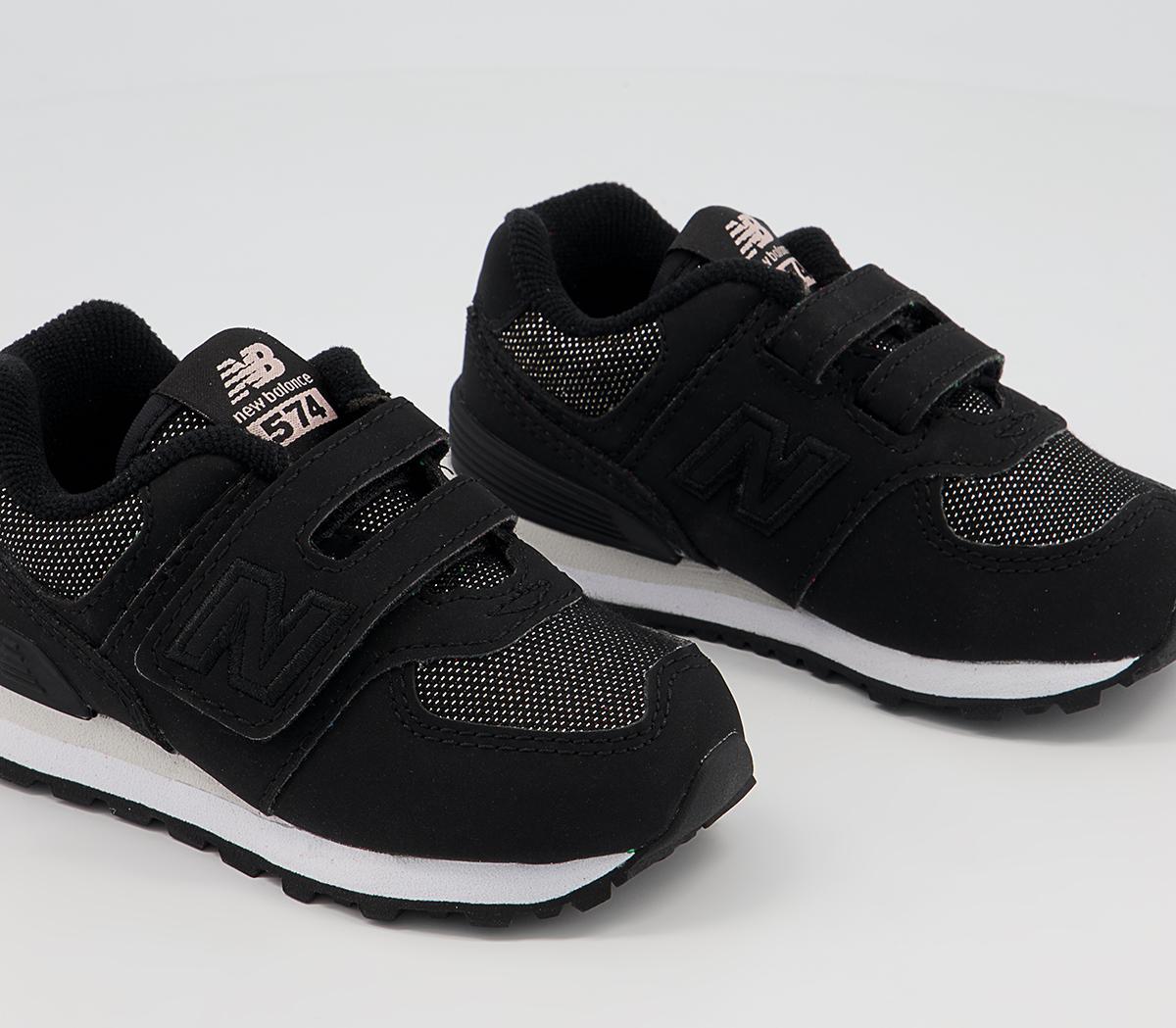 New Balance 574 Infant Trainers New Balance 574 Infant Trainers Black Black White