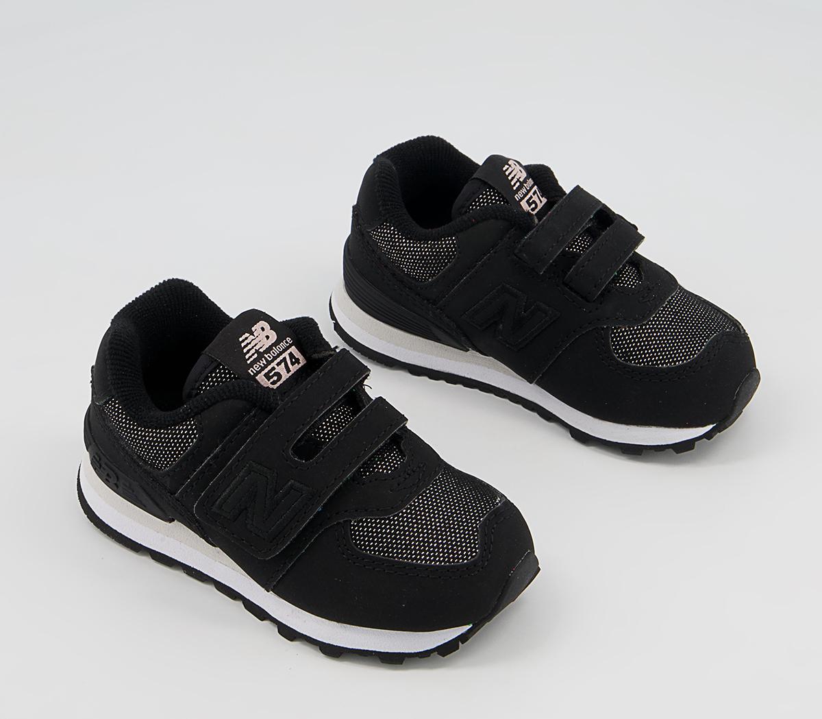 New Balance 574 Infant Trainers New Balance 574 Infant Trainers Black Black White