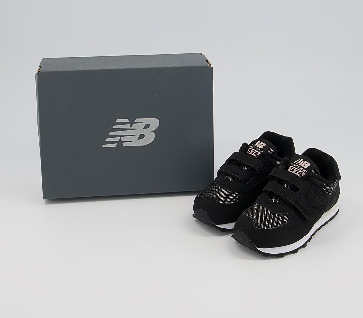 New Balance 574 Infant Trainers New Balance 574 Infant Trainers Black Black White