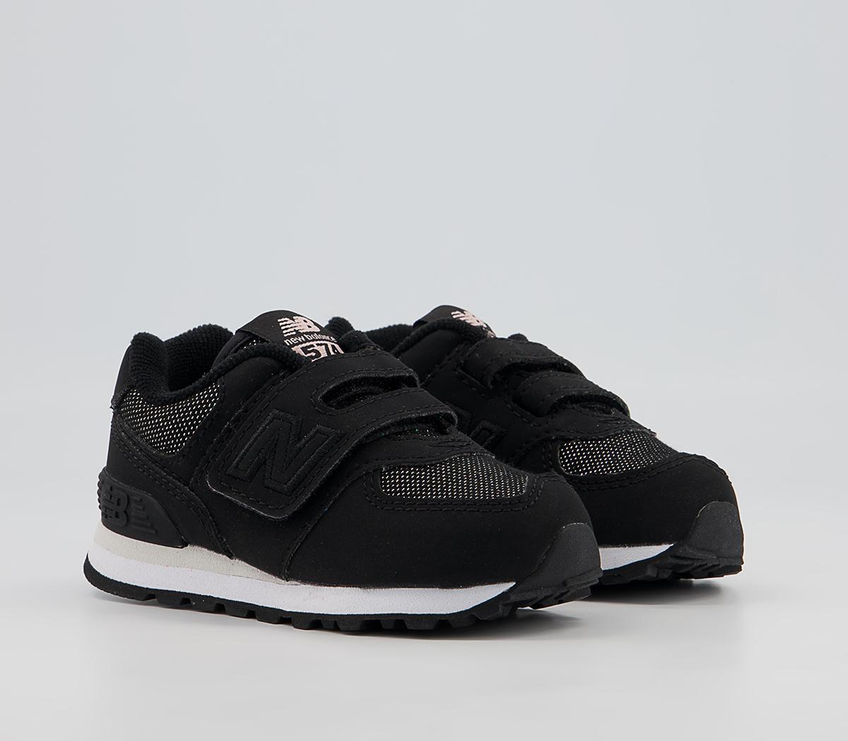 New Balance 574 Infant Trainers New Balance 574 Infant Trainers Black Black White