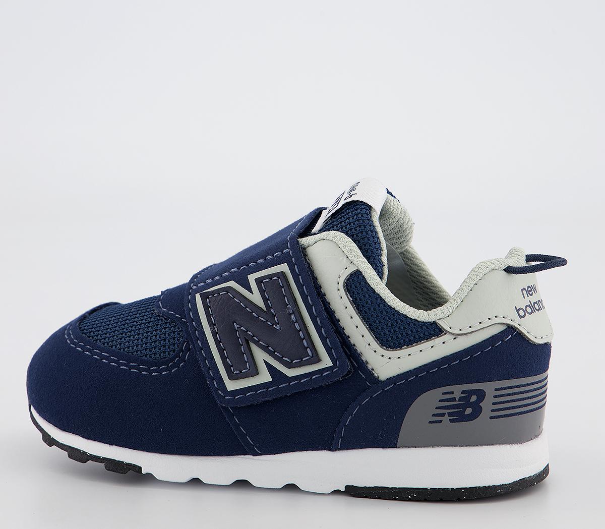 New Balance 574 Infant Trainers Navy White Unisex