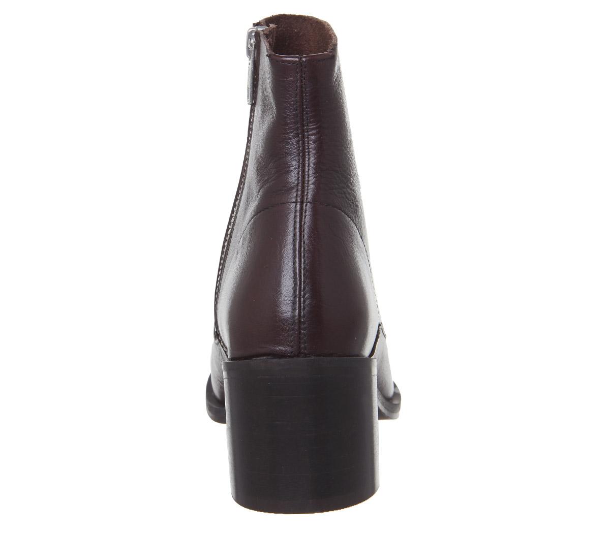 OFFICEAlford- Unlined Block Heel BootBrown Leather