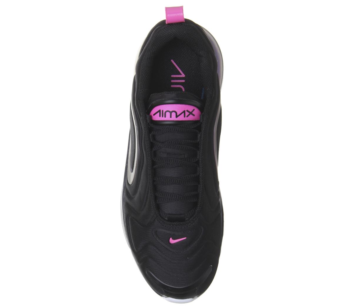 nike black and pink air max 720 trainers