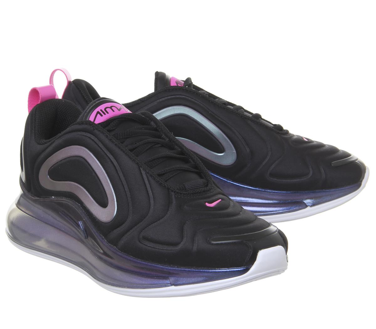 Nike Air Max 720 Trainers Black Laser Fuchsia Orange - Women's Trainers