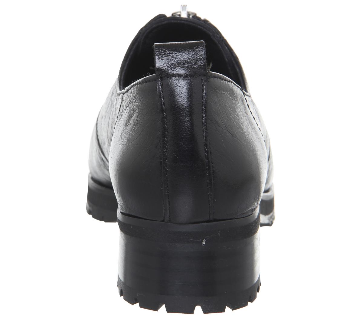 OFFICEFoster Zip Front Cleated ShoeBlack Leather