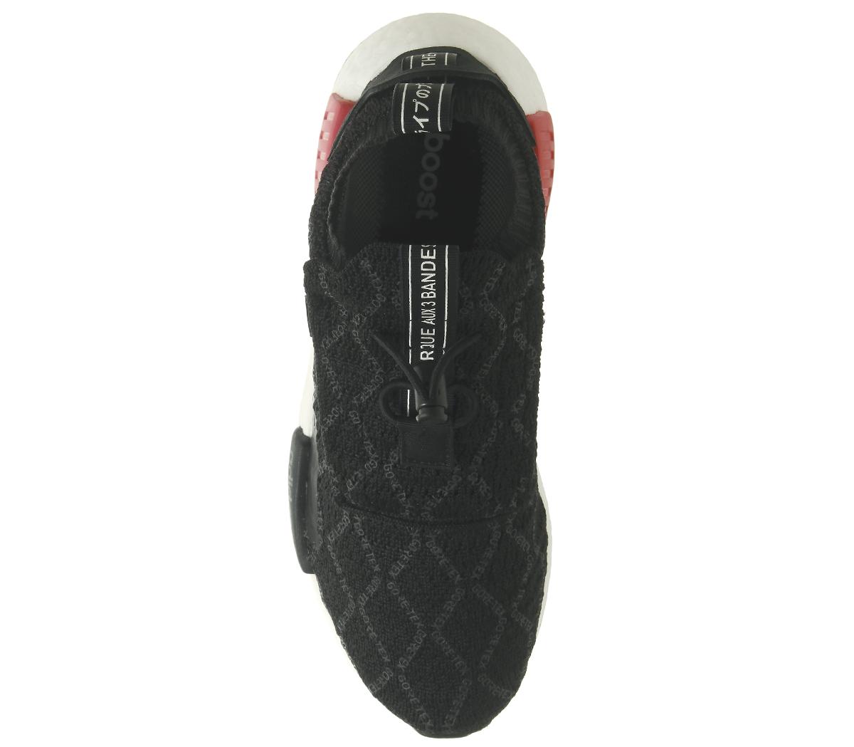 adidas Nmd TS1 Trainers Goretex Black Carbon Shock Red Pk - Unisex Sports