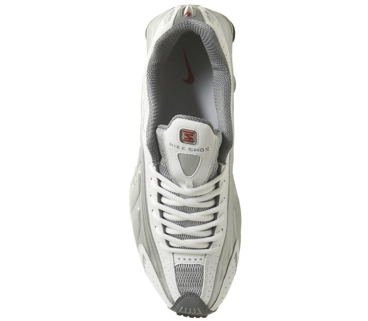 NikeNike Shox R4White Metallic Silver Cement Red Black